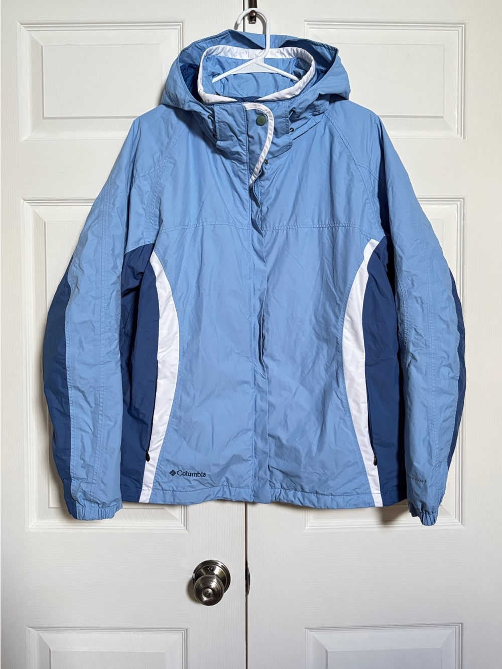 Columbia Omni-Tech Women’s XL Blue Waterproof Insulated Ski Jacket Hooded